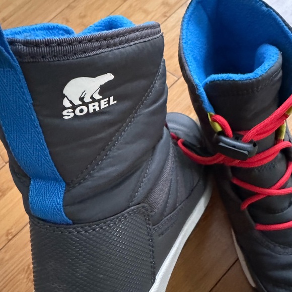 Kids' Sorel Black and Blue Winter Boots - Picture 3 of 3